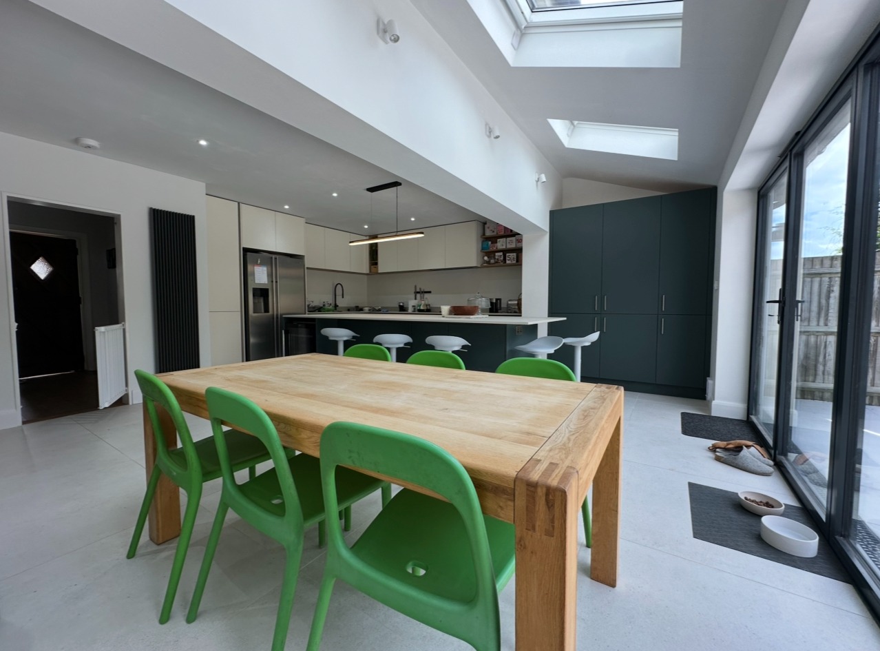 Brighton Builds completed kitchen and extension space