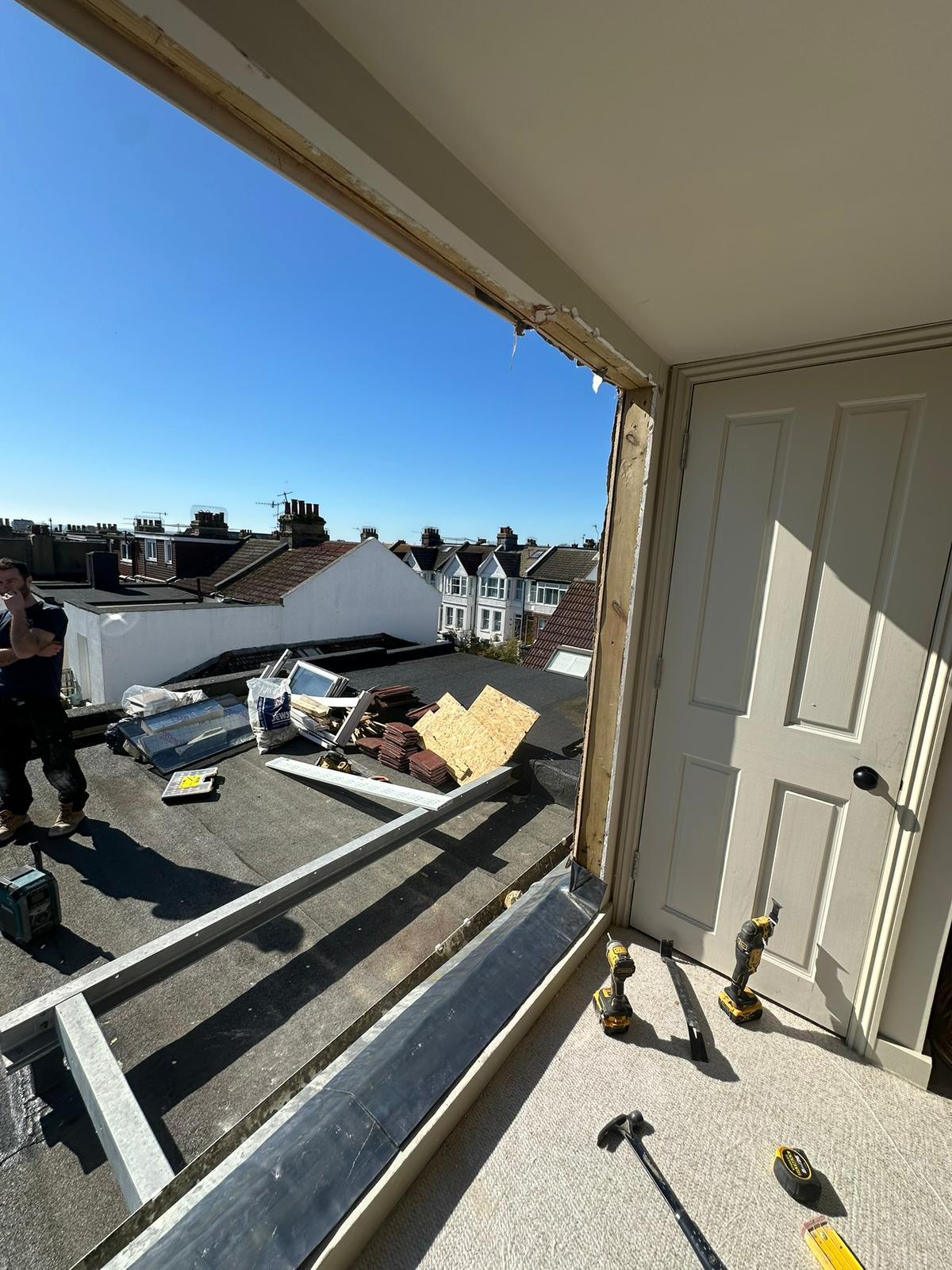 Balcony project in progress in Hove