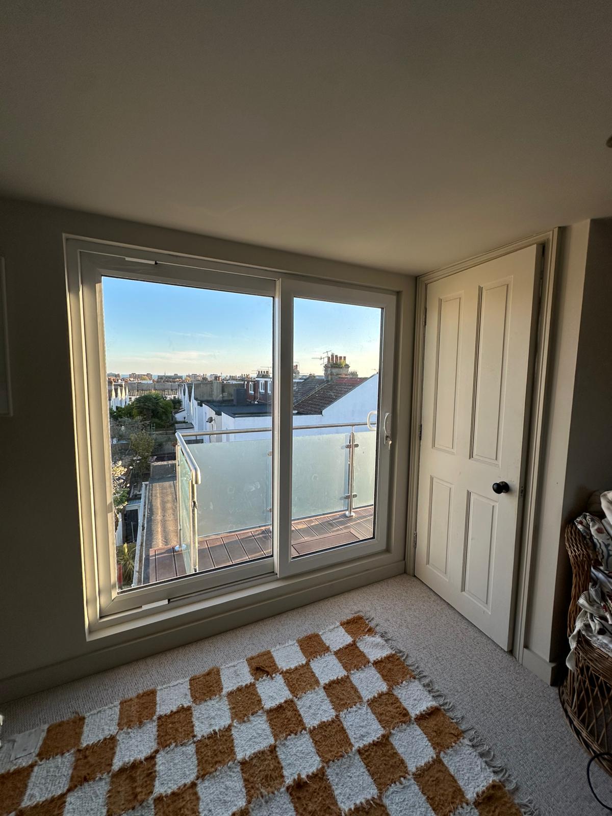 Close-up detail from the finished balcony project in Hove