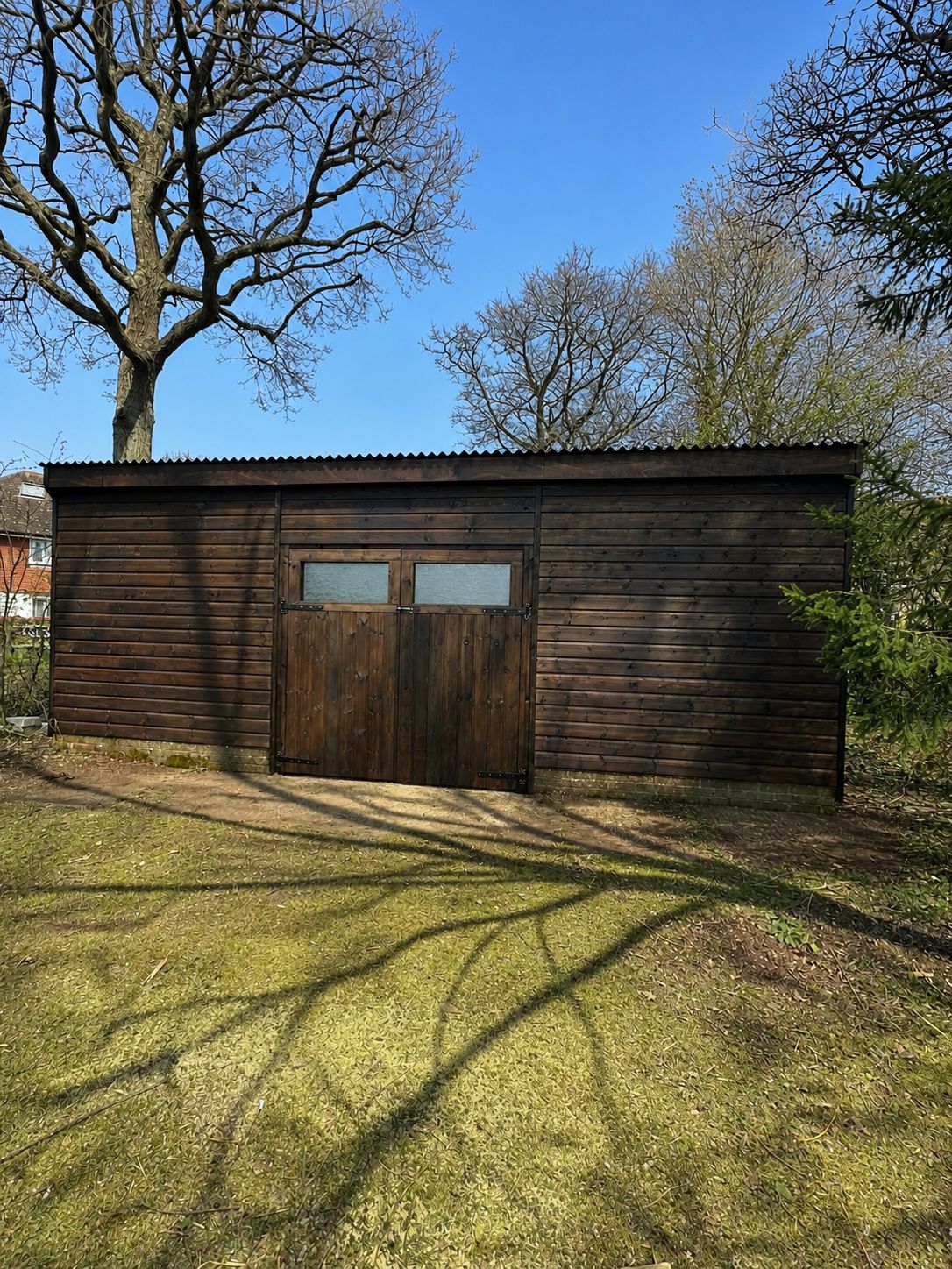 Completed cabin build project in Burgess Hill