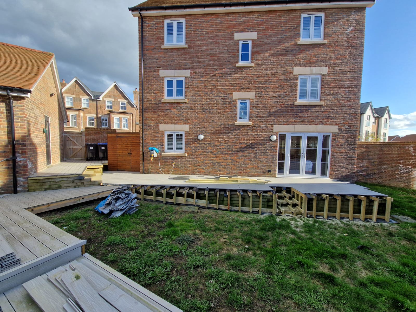 Decking project in progress in Burgess Hill