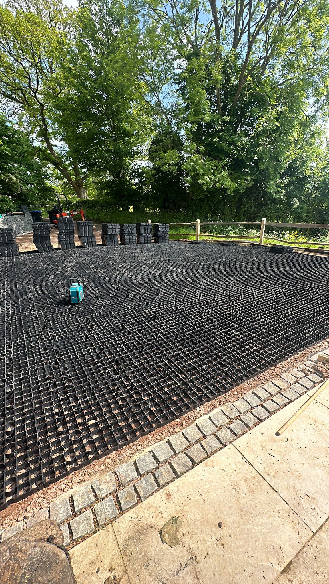 Driveway project in progress in Hassocks