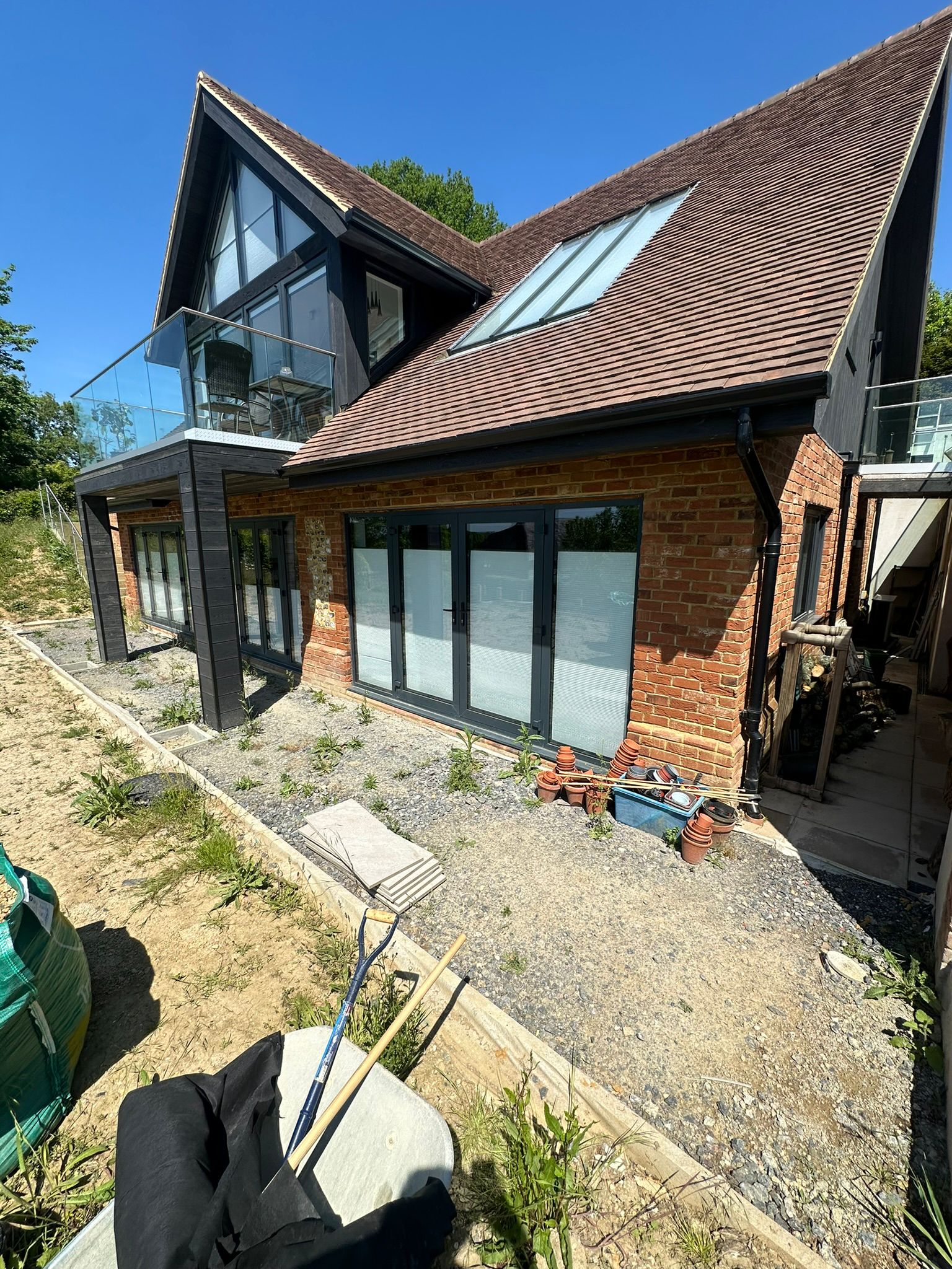 Driveway project in progress in Hassocks