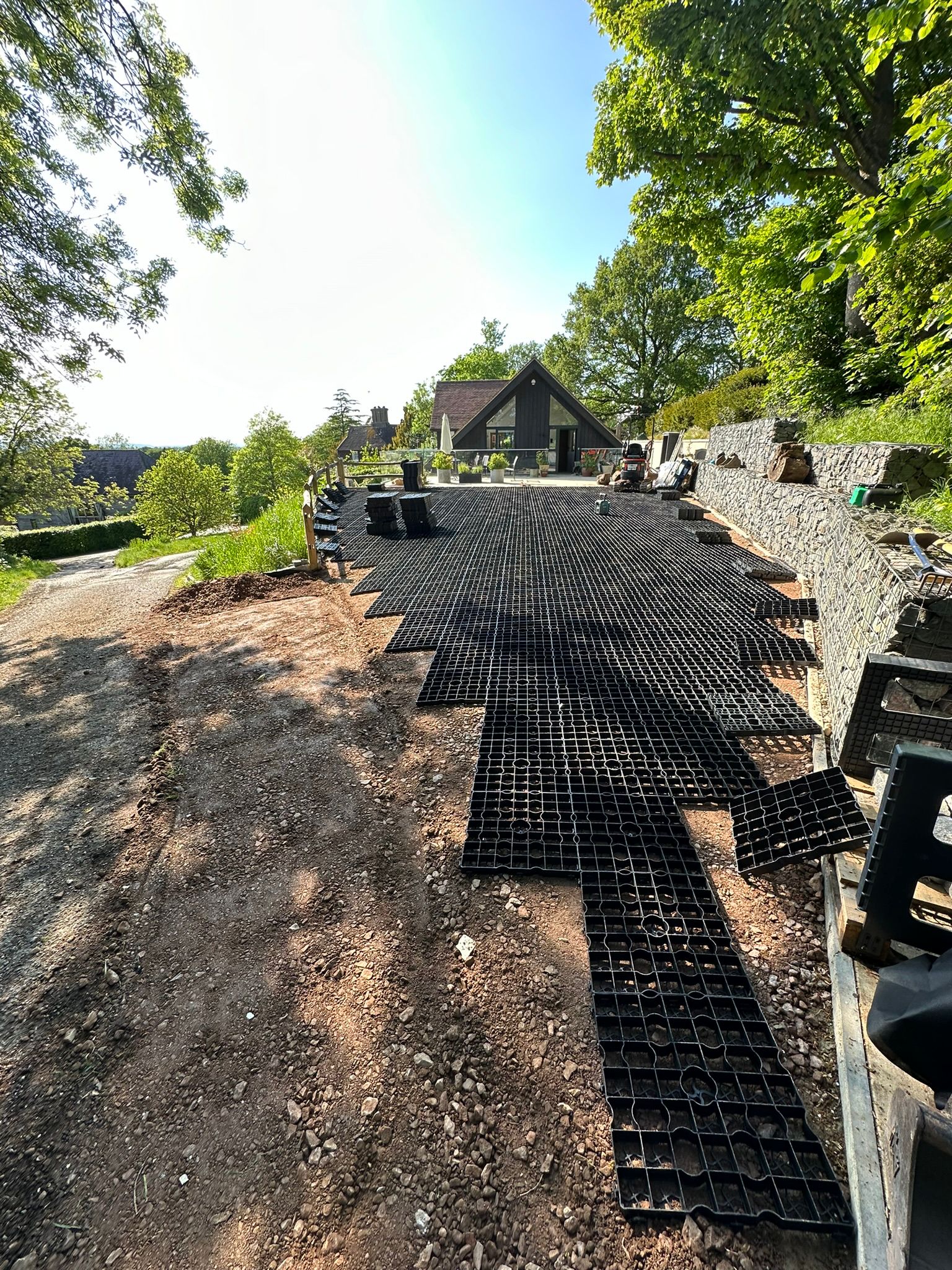 Driveway project in progress in Hassocks