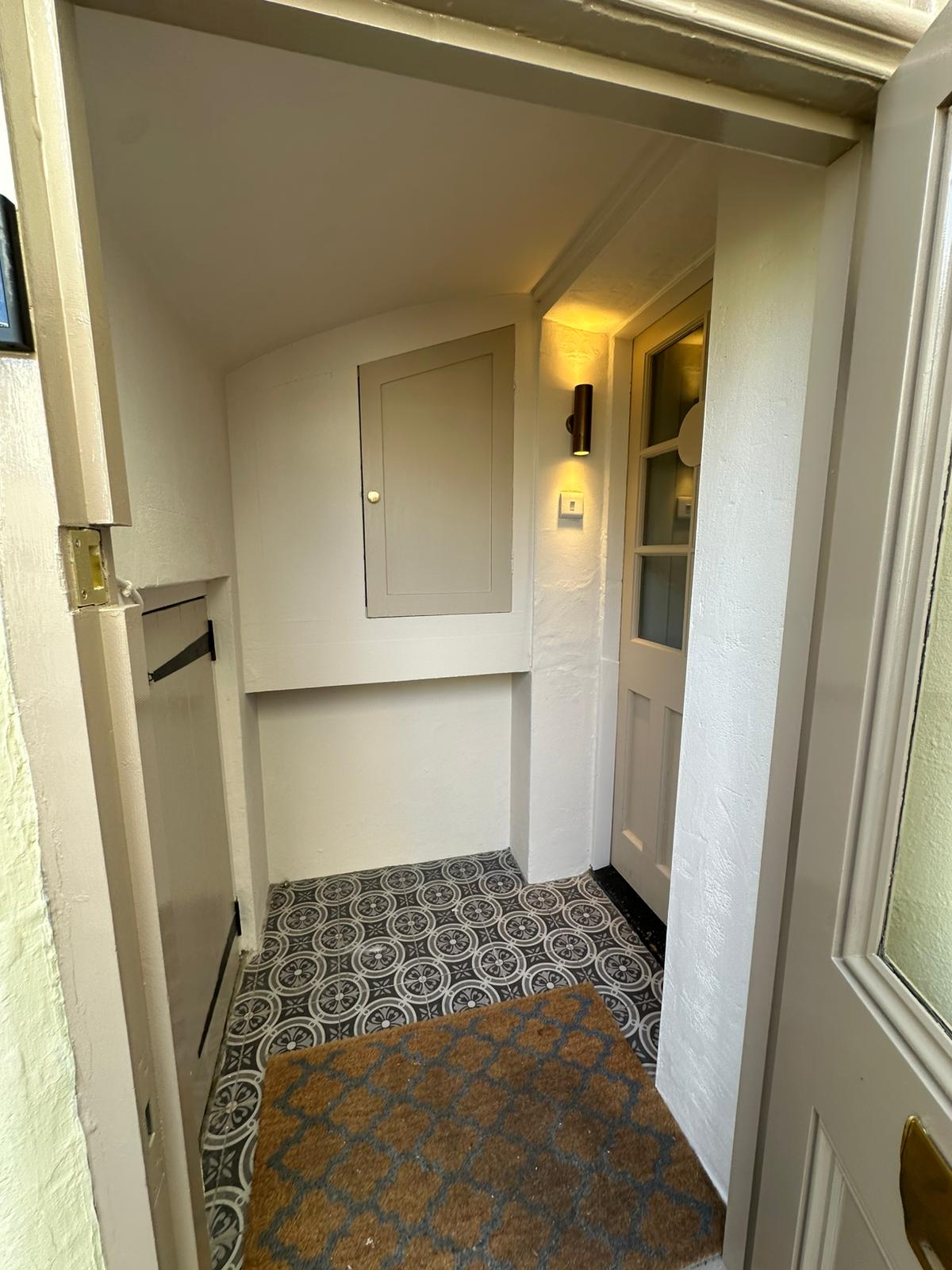 Close-up detail from the finished basement renovation and kitchen project in Hova Villas