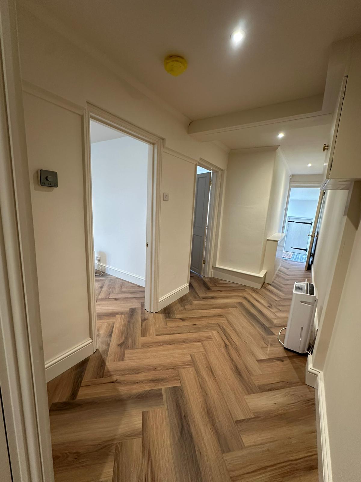 Close-up detail from the finished basement renovation and kitchen project in Hova Villas