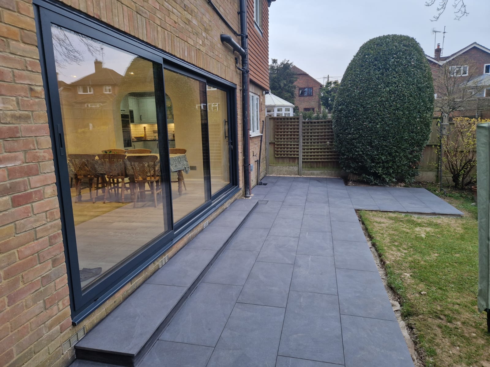 Completed patio and internal wall project in Chiddingfold
