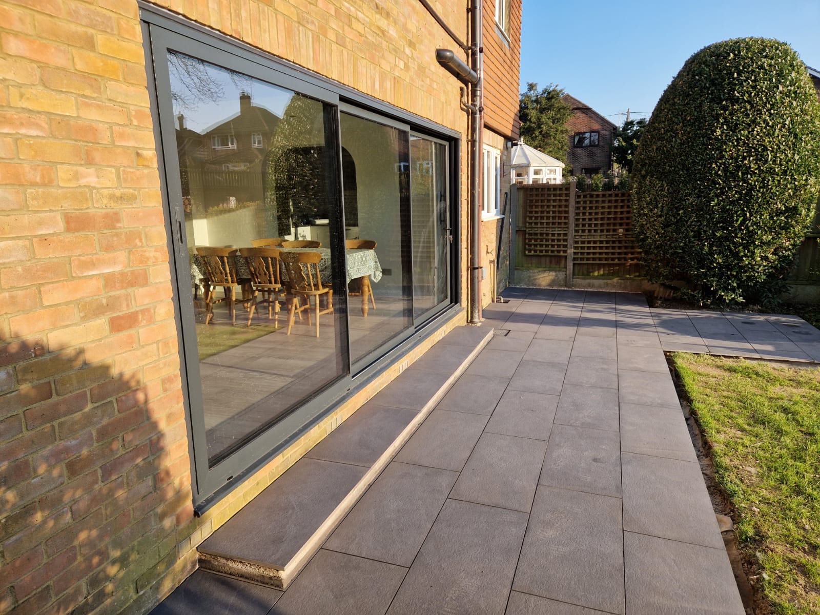 Completed patio and internal wall project in Chiddingfold