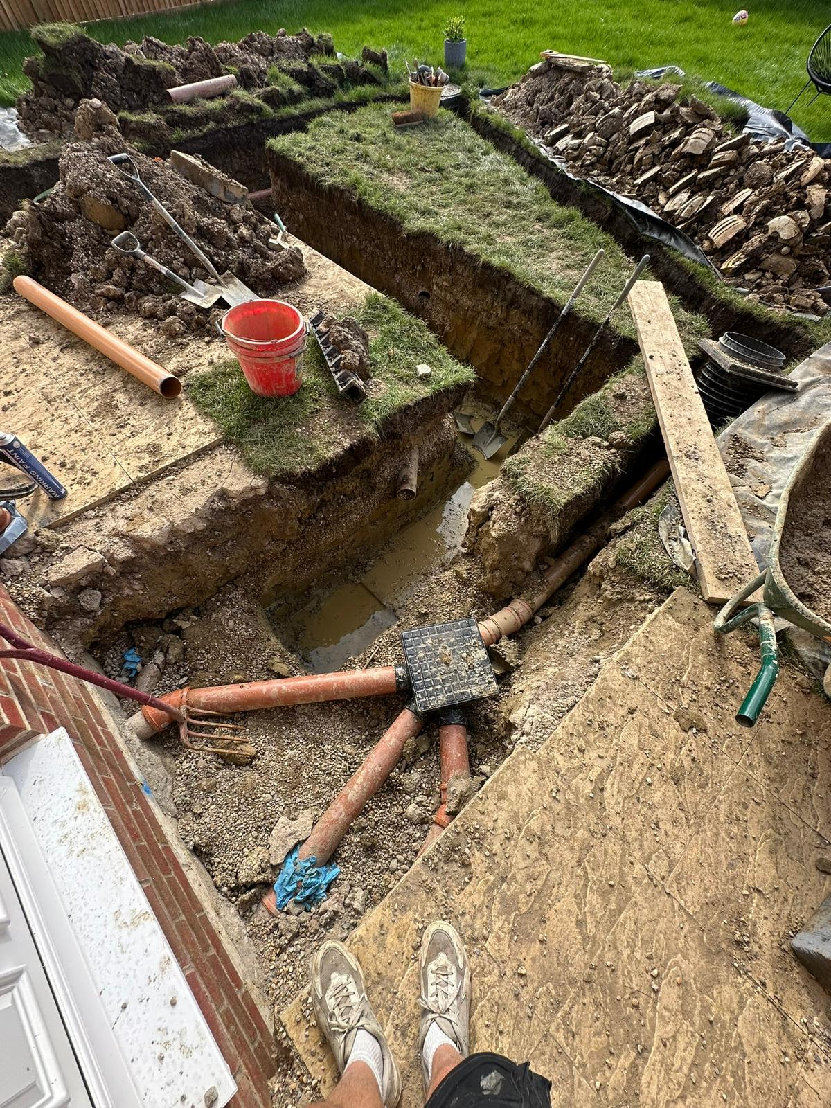 Rear extension project in progress in Kirdford