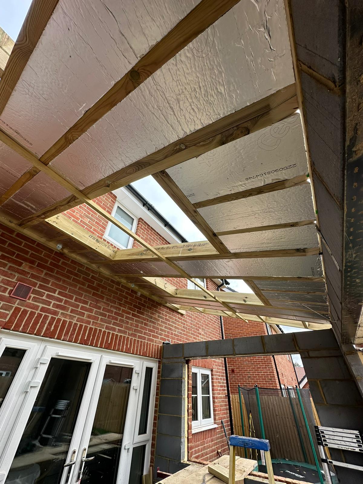 Rear extension project in progress in Kirdford