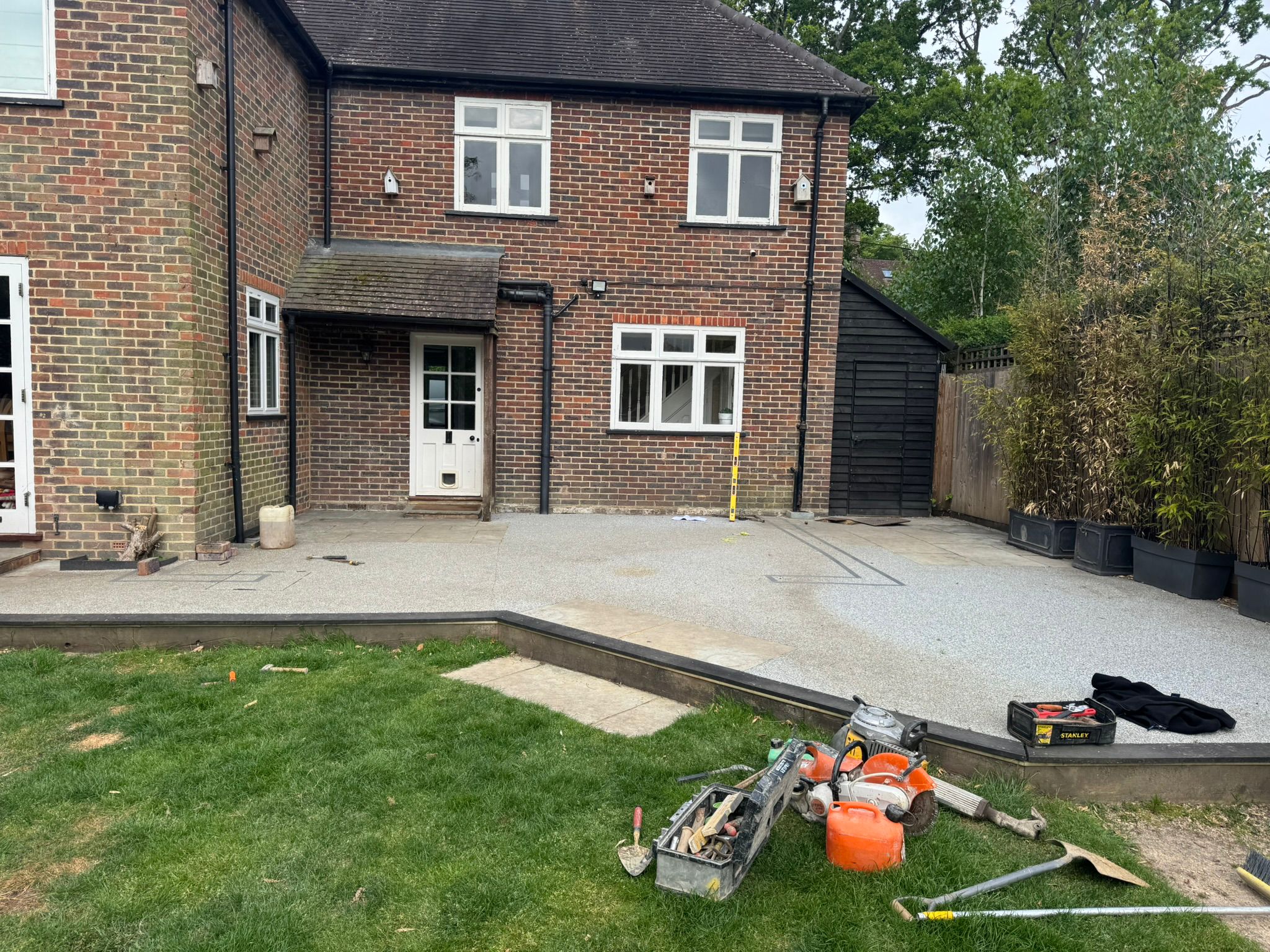 Before photo of the rear extension and large front porch project in Chiddingfold