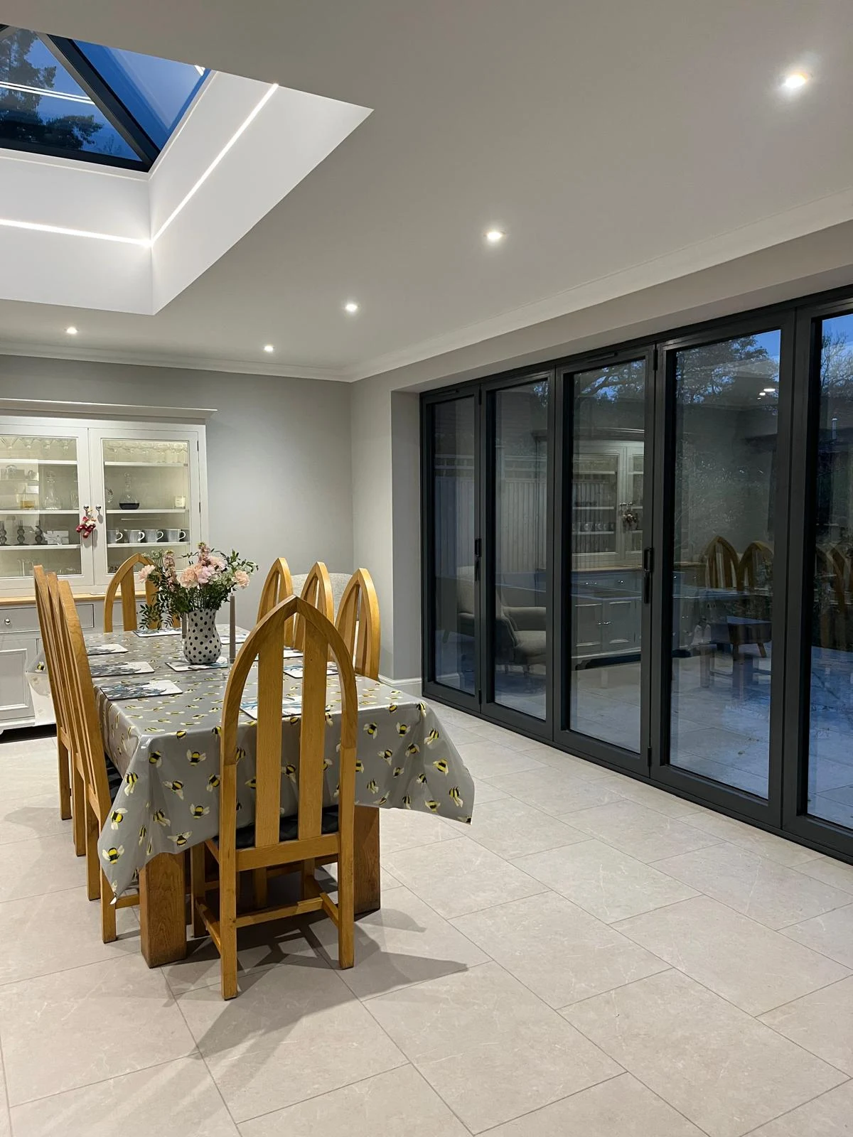 Completed rear extension and large front porch project in Chiddingfold