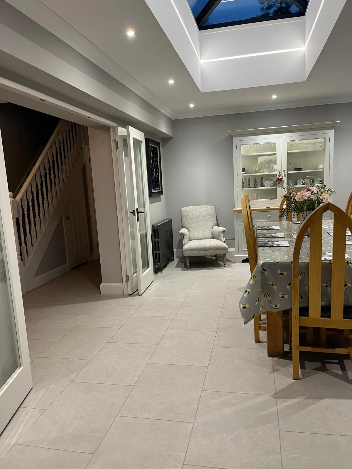 Completed rear extension and large front porch project in Chiddingfold