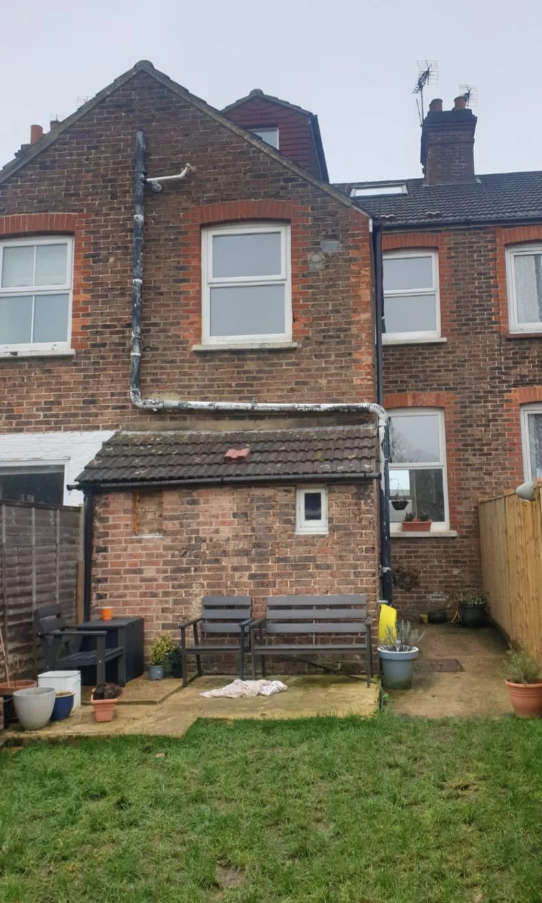 Before photo of the single-storey rear extension project in Brighton and Sussex