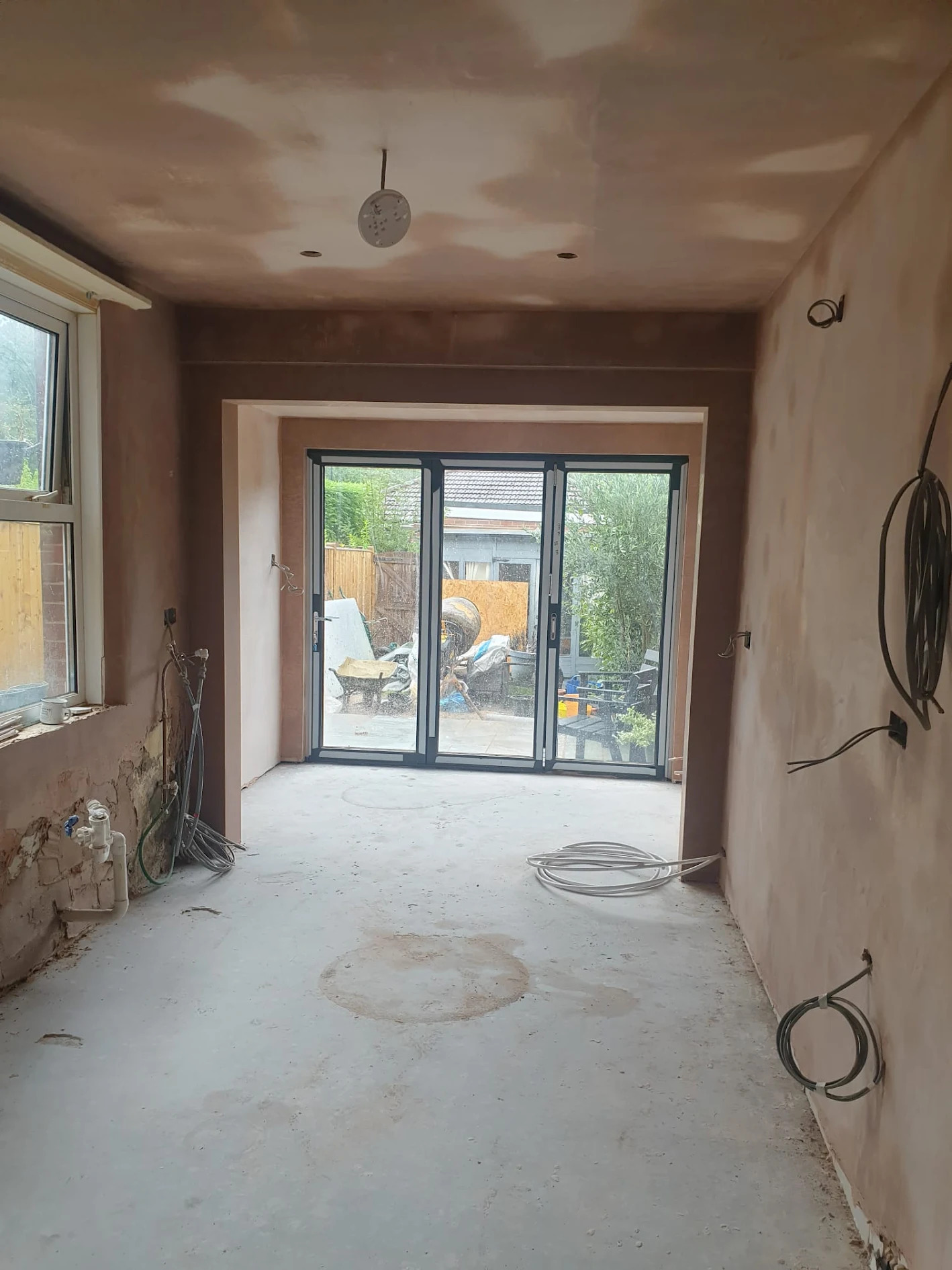 Single-storey rear extension project in progress in Brighton and Sussex