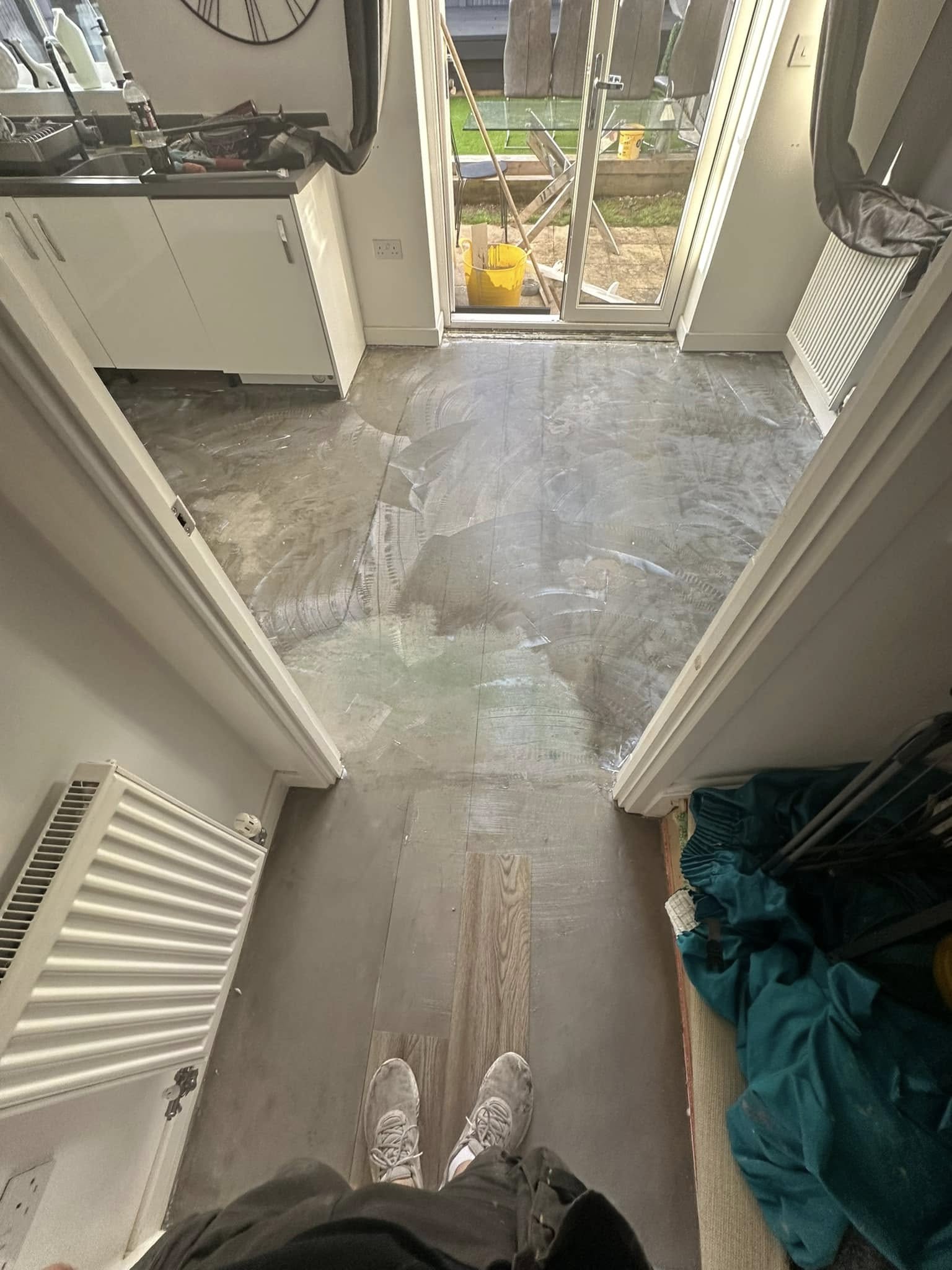Vinyl flooring project in progress in Angmering