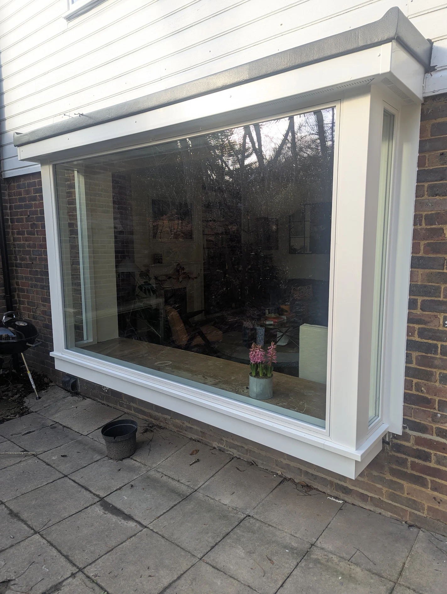 Close-up detail from the finished window installation project in Brighton and Sussex